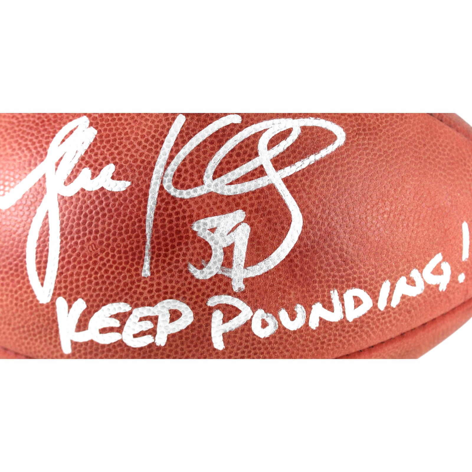 Luke Kuechly Autographed Carolina Panthers NFL Football Keep Pounding BAS 51820 2 Luke Kuechly Autographed Carolina Panthers NFL Football Keep Pounding BAS 51820