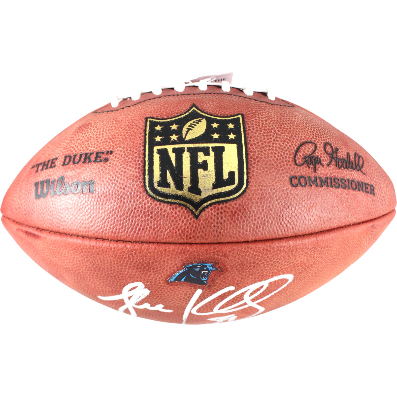 Luke Kuechly Autographed Carolina Panthers NFL Football Keep Pounding BAS 51820 3 Luke Kuechly Autographed Carolina Panthers NFL Football Keep Pounding BAS 51820