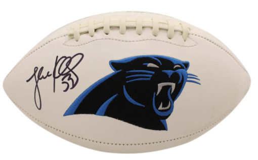 Luke Kuechly Autographed/Signed Carolina Panthers Logo Football BAS 25473