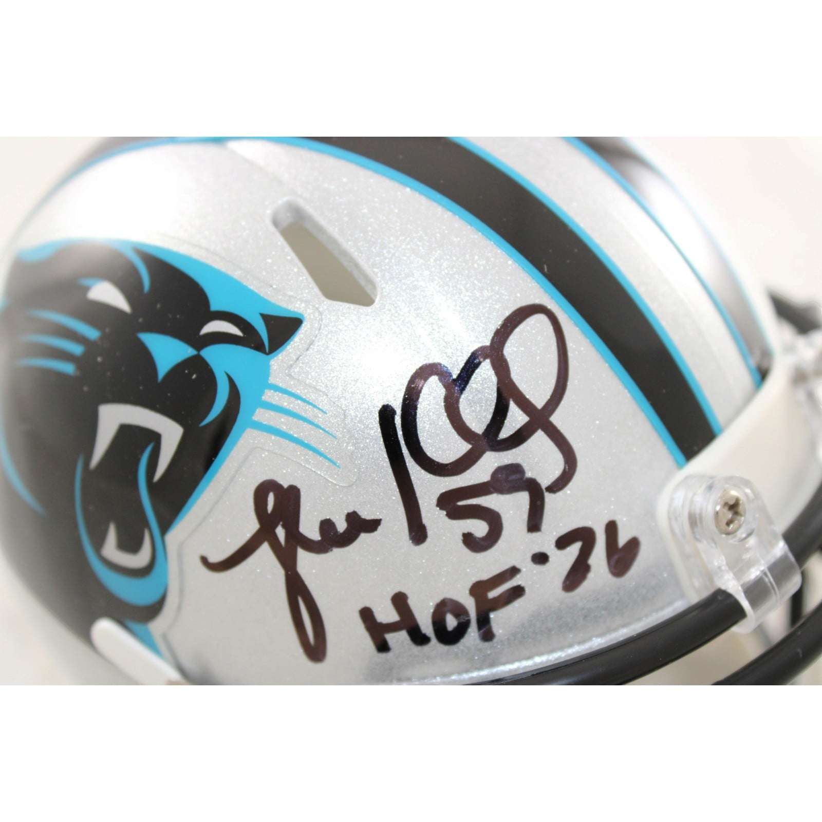Luke Kuechly Autographed Carolina Panthers Mini Helmet W/HOF Beckett WIT 58684