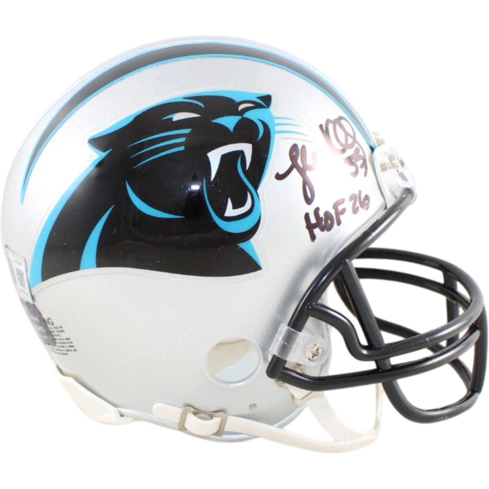 Luke Kuechly Signed Carolina Panthers Mini Helmet VSR4 W/HOF Beckett WIT 58687