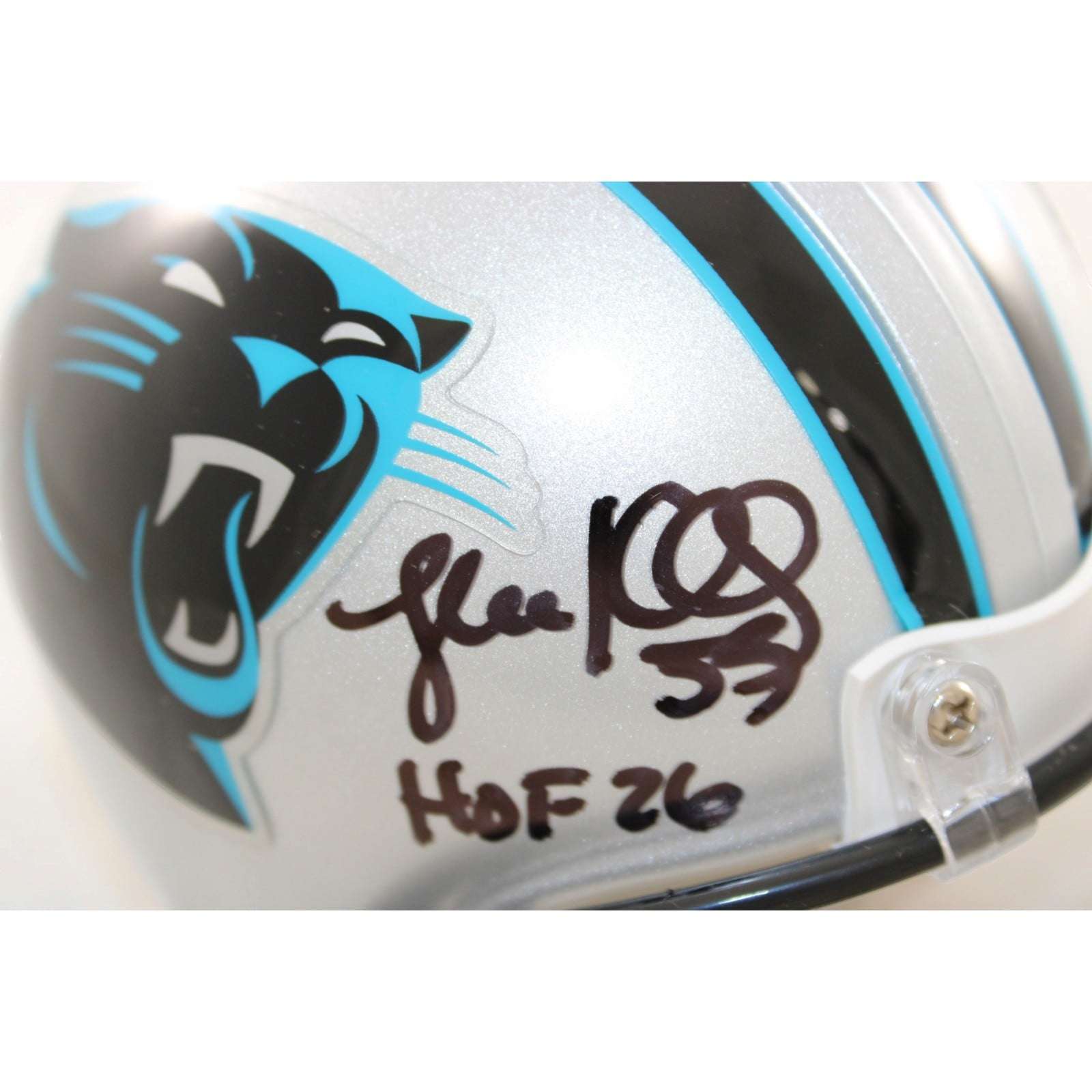 Luke Kuechly Signed Carolina Panthers Mini Helmet VSR4 W/HOF Beckett WIT 58687 3 Luke Kuechly Signed Carolina Panthers Mini Helmet VSR4 W/HOF Beckett WIT 58687