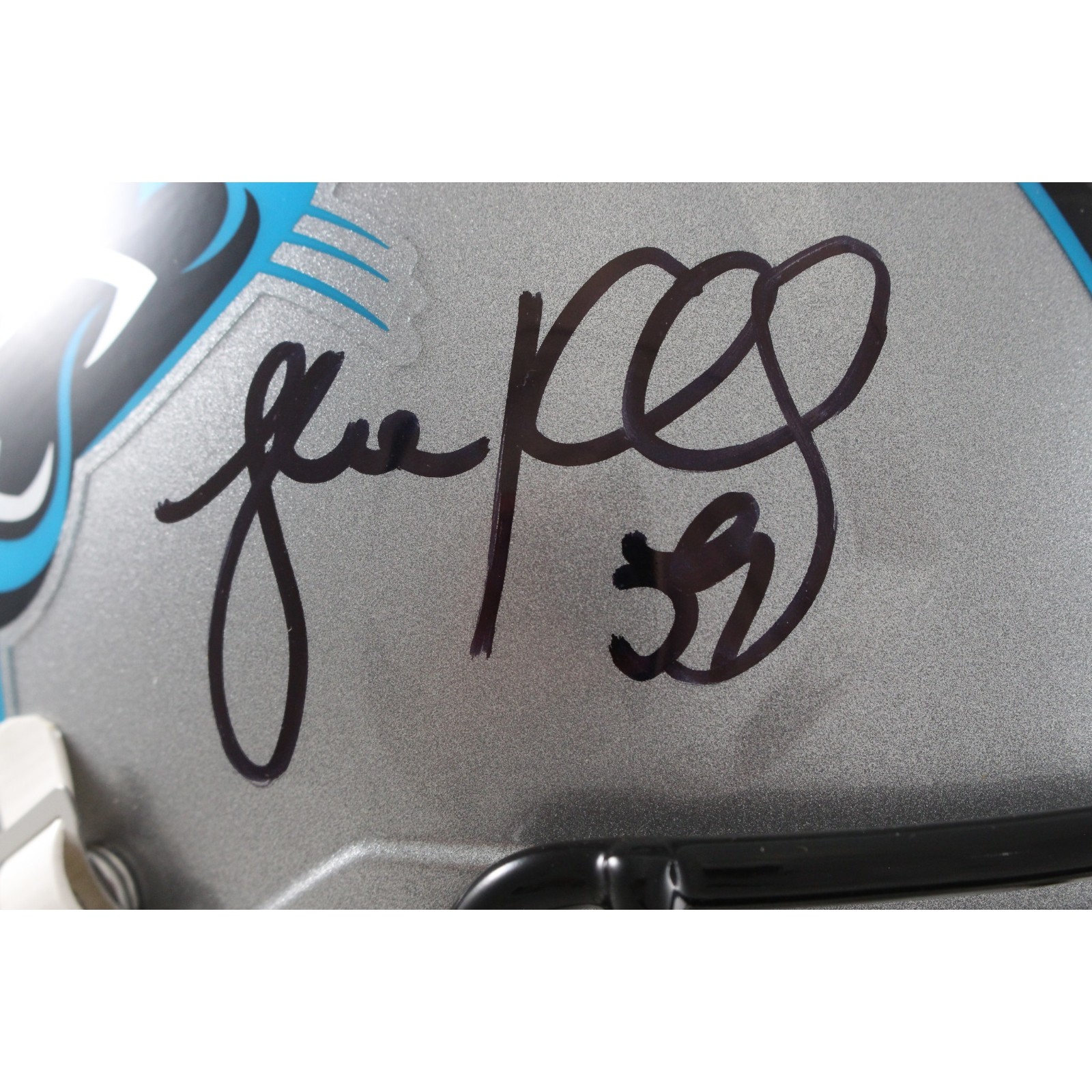 Luke Kuechly Autographed Carolina Panthers F/S Helmet Beckett Witness 56868 2 Luke Kuechly Autographed Carolina Panthers F/S Helmet Beckett Witness 56868
