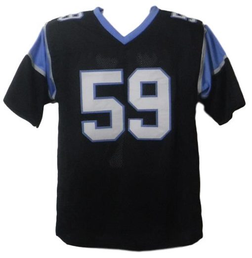 Luke Kuechly Autographed/Signed Carolina Panthers Black XL Jersey BAS 20509