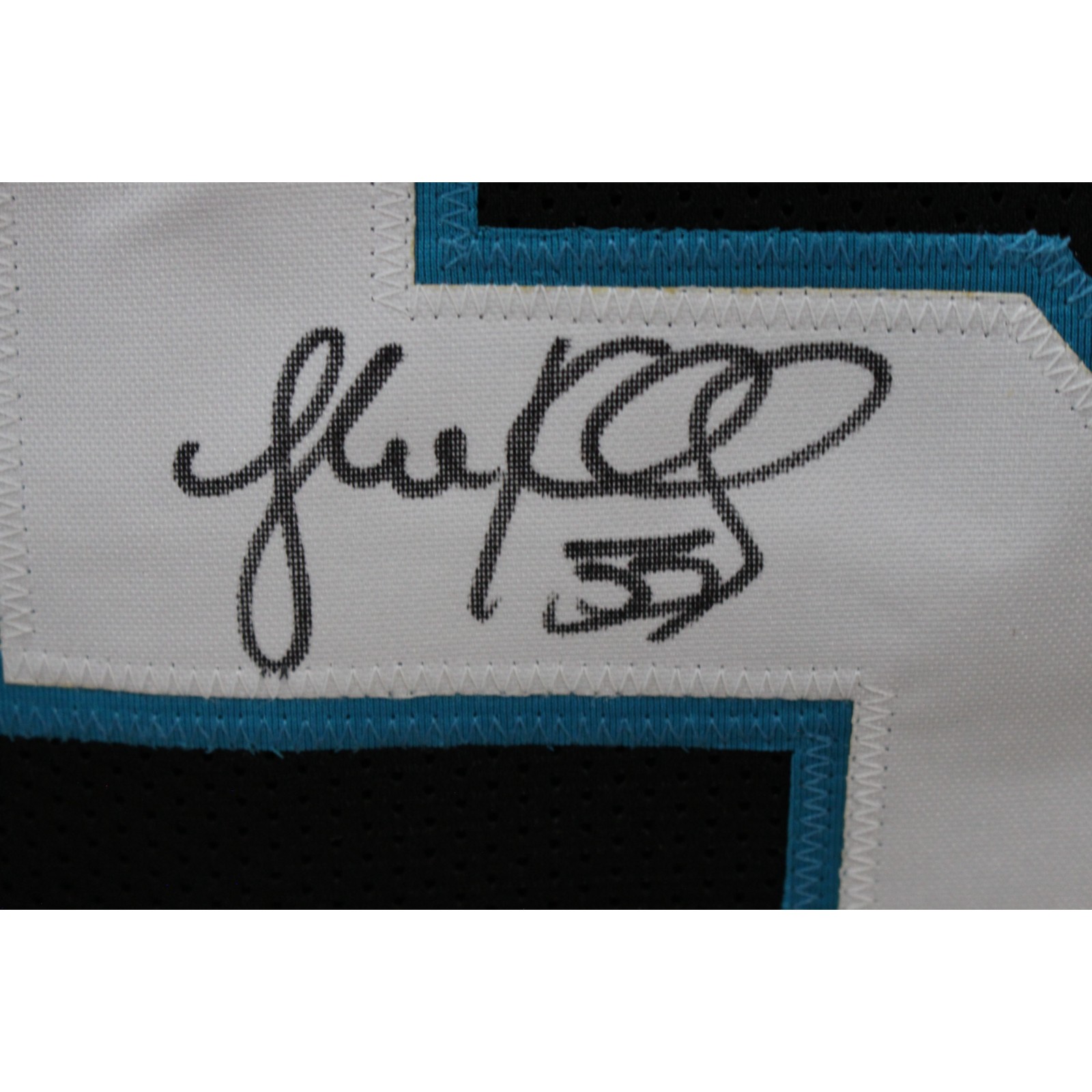 Luke Kuechly Autographed Pro Style Black Sz XL Jersey Beckett Witness 20509 2 Luke Kuechly Autographed Pro Style Black Sz XL Jersey Beckett Witness 20509