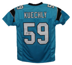 Luke Kuechly Autographed/Signed Carolina Panthers Blue XL Jersey BAS 20510