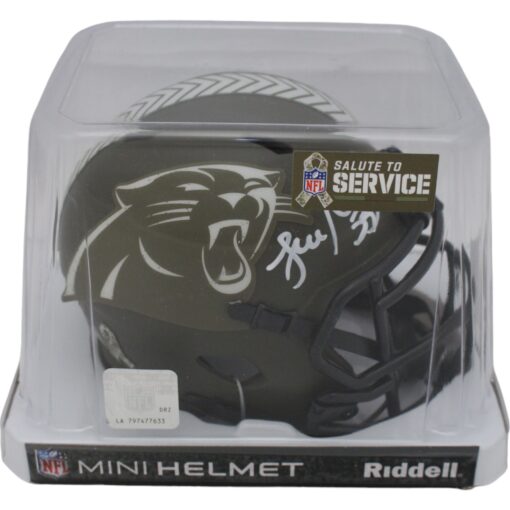 Luke Kuechly Autographed Carolina Panthers 22 STS Mini Helmet Beckett 46867
