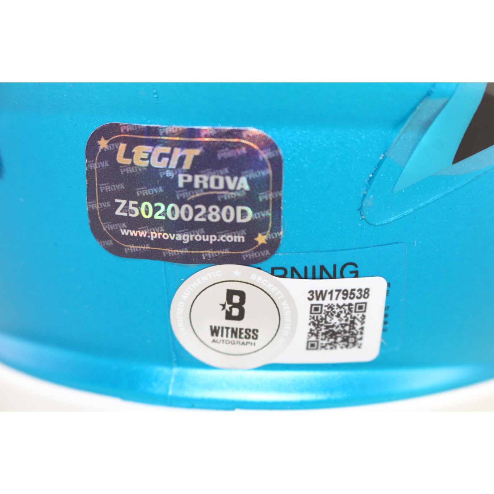 Luke Kuechly Autographed Carolina Panthers Blaze Mini Helmet Beckett 51656 4 Luke Kuechly Autographed Carolina Panthers Blaze Mini Helmet Beckett 51656