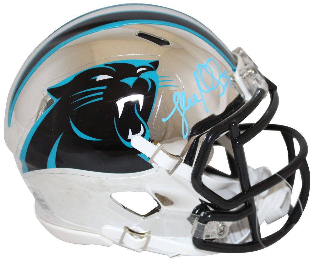 Luke Kuechly Autographed Carolina Panthers Chrome Mini Helmet BAS 28265