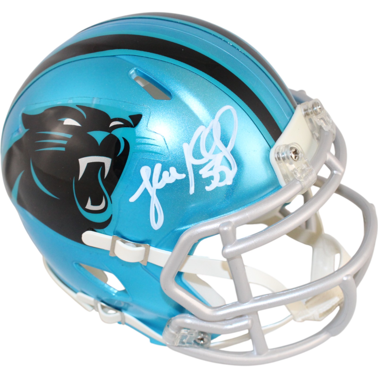 Luke Kuechly Autographed Carolina Panthers Flash Mini Helmet Beckett 51649