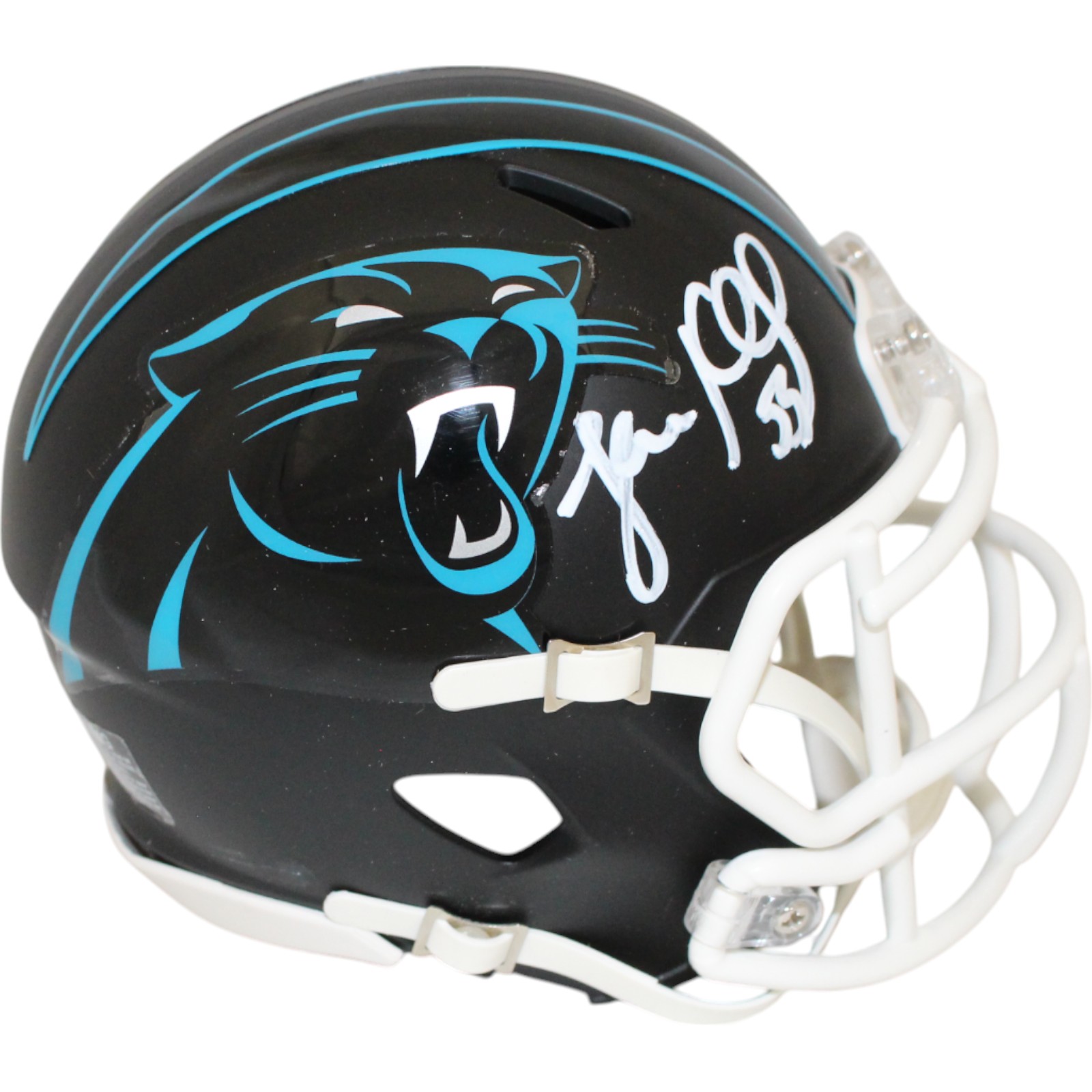 Luke Kuechly Autographed/Signed Carolina Panthers Black Matte Mini Beckett 25471