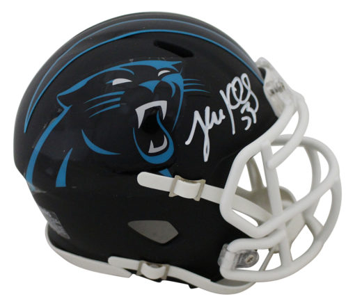 Luke Kuechly Autographed Carolina Panthers Black Matte Mini Helmet JSA 24936