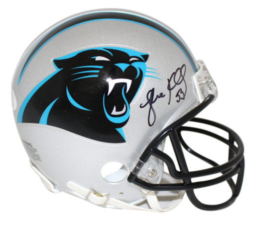 Luke Kuechly Autographed/Signed Carolina Panthers Mini Helmet JSA 12014