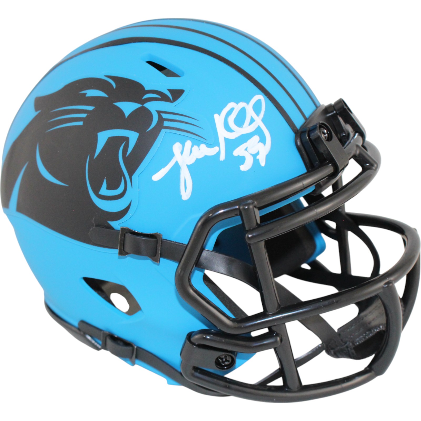 Luke Kuechly Autographed/Signed Carolina Panthers Rave Mini Helmet Beckett 51635 1 Luke Kuechly Autographed/Signed Carolina Panthers Rave Mini Helmet Beckett 51635