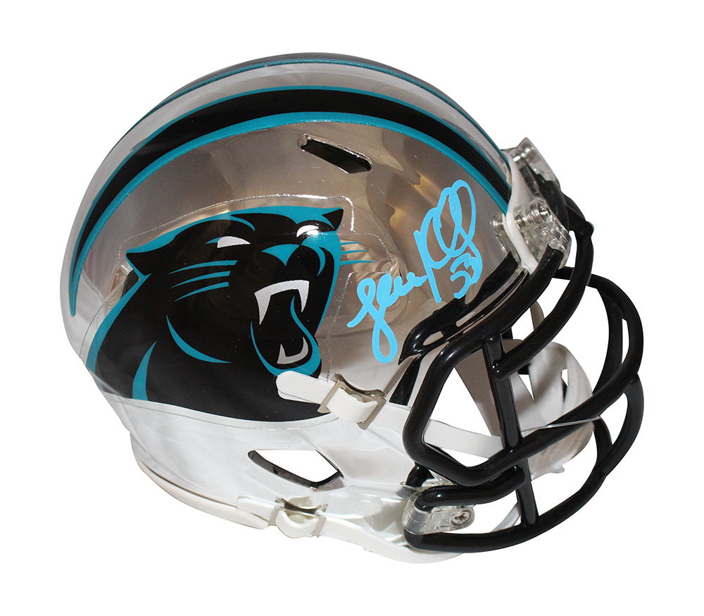 Luke Kuechly Autographed Carolina Panthers Mini Helmet Chrome Beckett