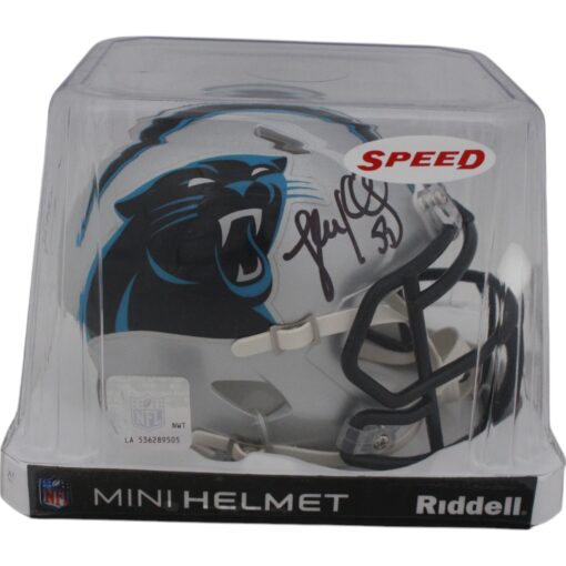 Luke Kuechly Autographed/Signed Carolina Panthers Mini Helmet Beckett 31728