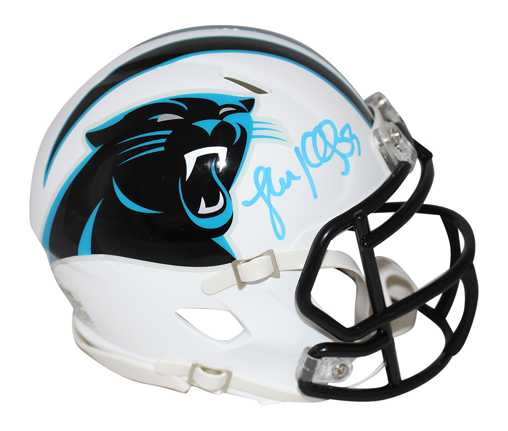 Luke Kuechly Autographed Carolina Panthers Flat White Mini Helmet BAS 28267
