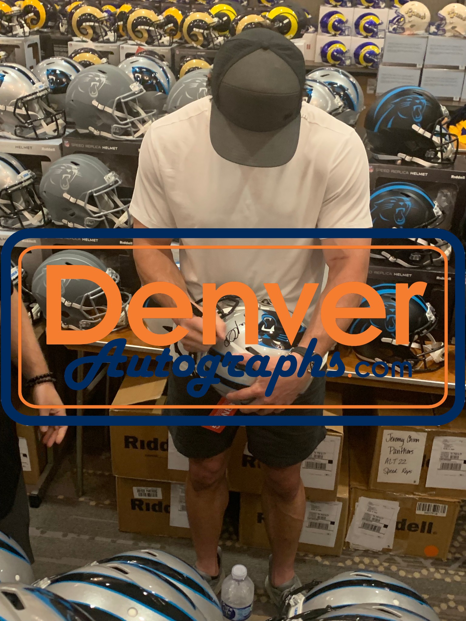 Luke Kuechly Autographed Carolina Panthers Authentic Helmet Beckett WIT 56874 7 Luke Kuechly Autographed Carolina Panthers Authentic Helmet Beckett WIT 56874
