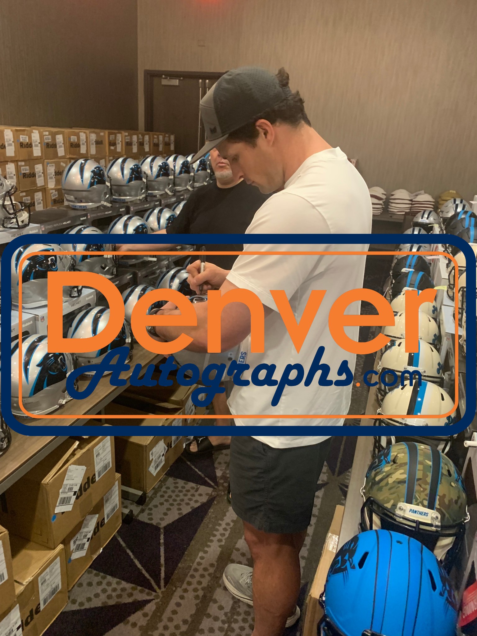 Luke Kuechly Autographed Carolina Panthers F/S Helmet Beckett Witness 56868 7 Luke Kuechly Autographed Carolina Panthers F/S Helmet Beckett Witness 56868