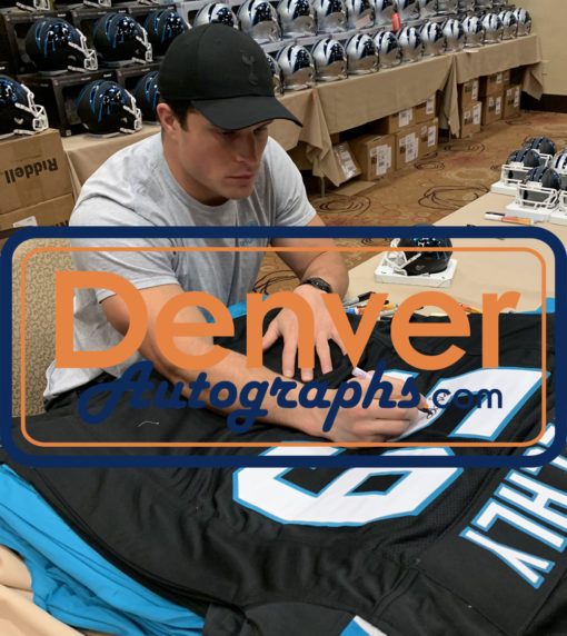 Luke Kuechly Autographed/Signed Carolina Panthers Black XL Jersey BAS 20509