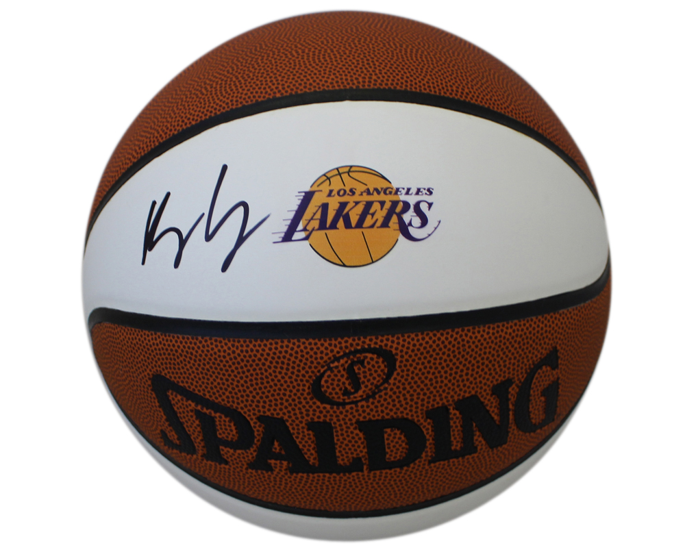 Kyle Kuzma Autographed Los Angeles Lakers White Panel Basketball BAS 31100