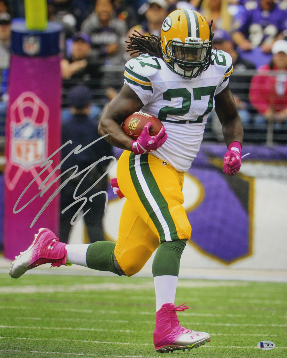 Eddie Lacy Autographed/Signed Green Bay Packers 16x20 Photo BAS 29138