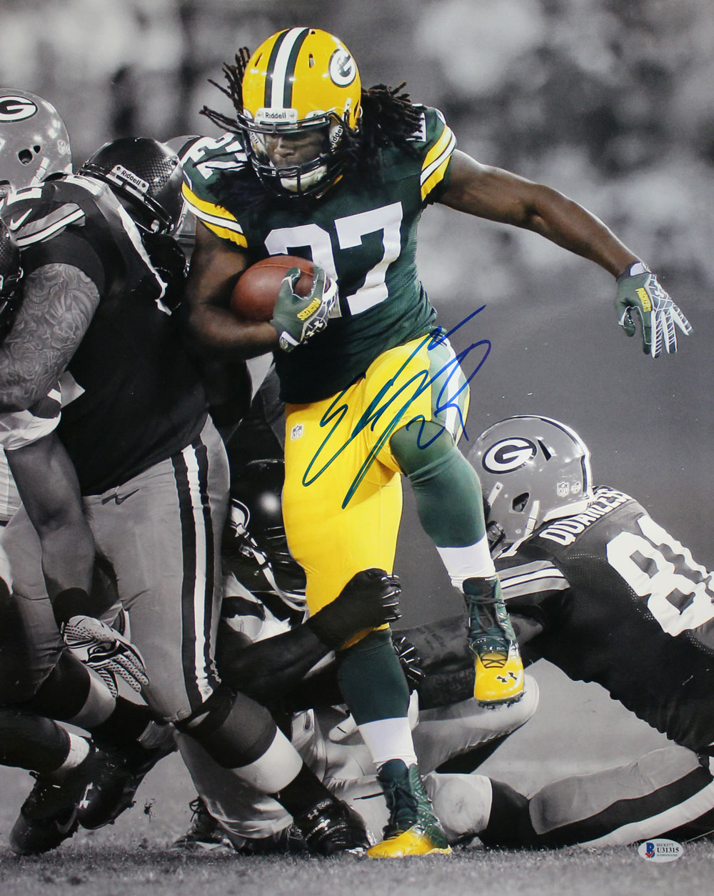Eddie Lacy Autographed/Signed Green Bay Packers 16x20 Photo BAS 29141