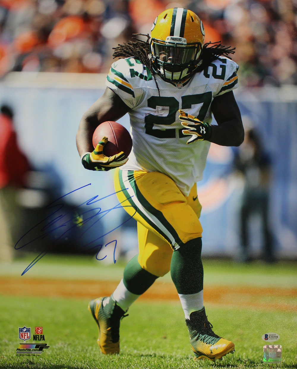 Eddie Lacy Autographed/Signed Green Bay Packers 16x20 Photo BAS 29140 PF