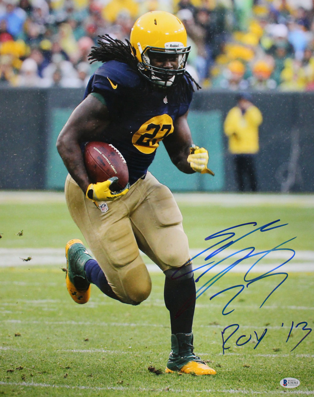 Eddie Lacy Autographed/Signed Green Bay Packers 16x20 Photo BAS 29135