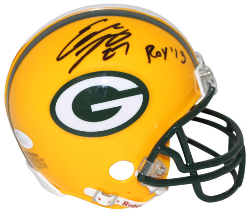 Eddie Lacy Autographed/Signed Green Bay Packers Mini Helmet ROY JSA 27177