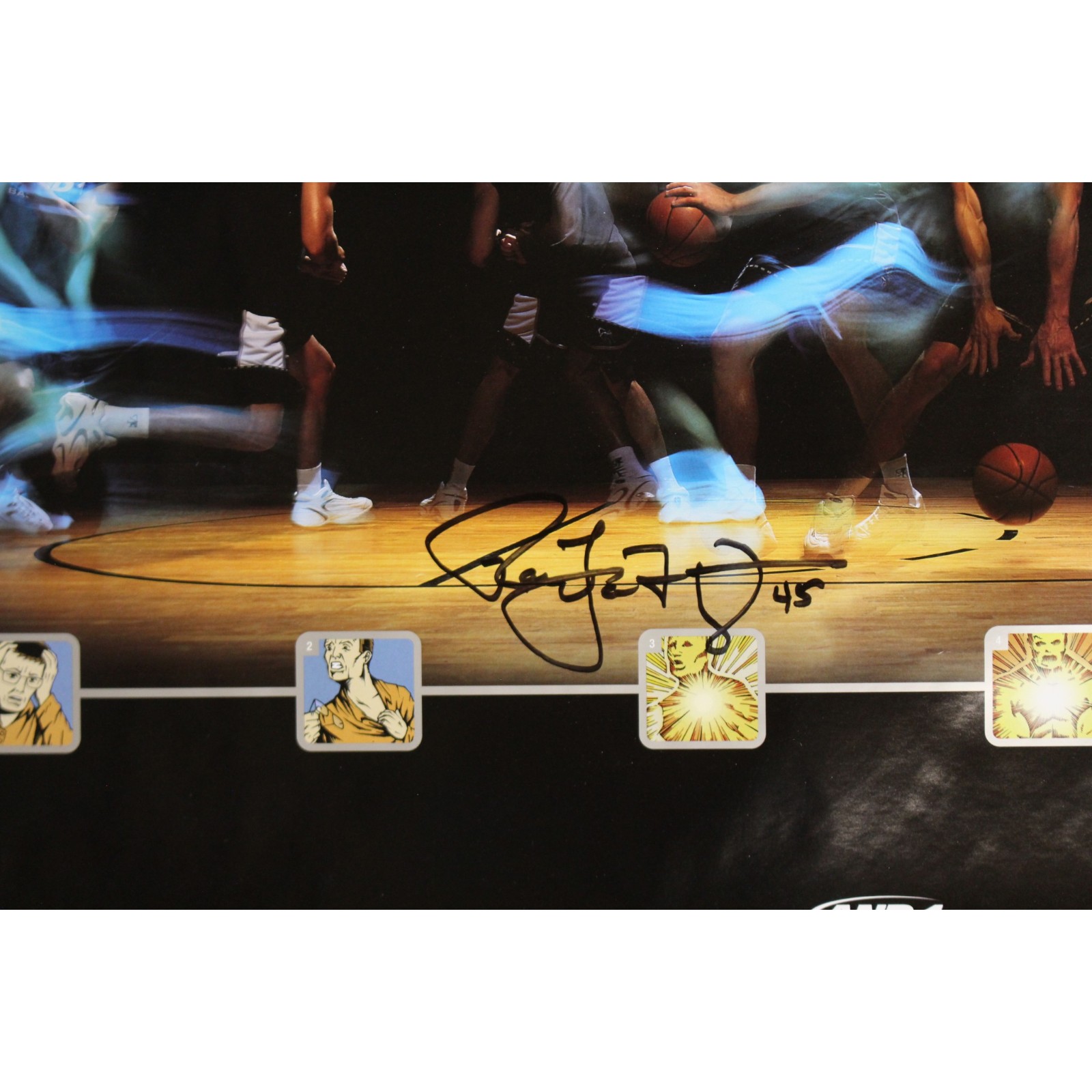 Raef LaFrentz Autographed Denver Nuggets 24x36" Used And1 Poster Beckett 55442