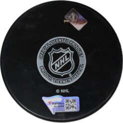 Patrick Laine Autographed Columbus Blue Jackets Hockey Puck CBJ Debut FAN 46919