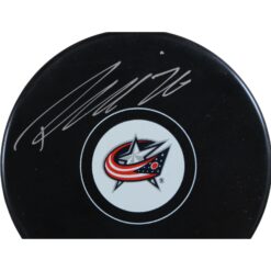Patrik Laine Autographed/Signed Columbus Blue Jackets Logo Puck Fanatics 53830