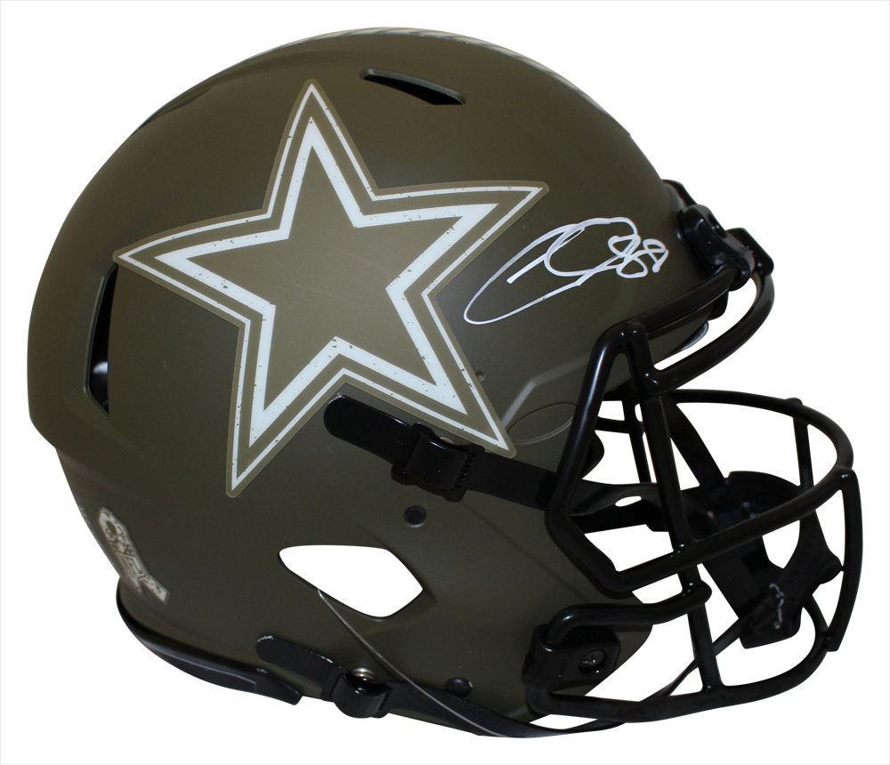 CeeDee Lamb Signed Dallas Cowboys Authentic Salute Helmet FAN