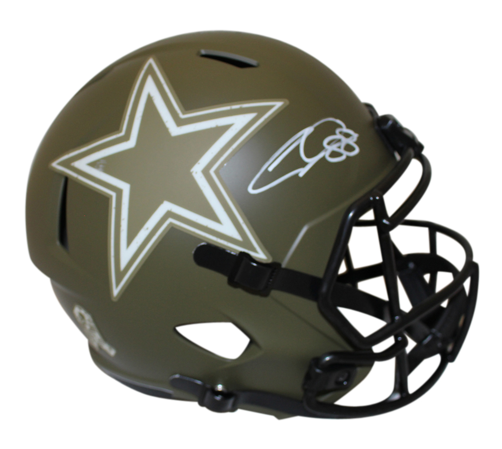 CeeDee Lamb Autographed/Signed Dallas Cowboys F/S Salute Helmet FAN