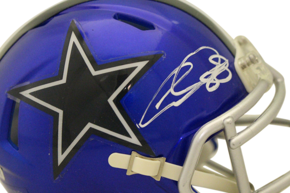 CeeDee Lamb Autographed Dallas Cowboys Flash Mini Helmet FAN