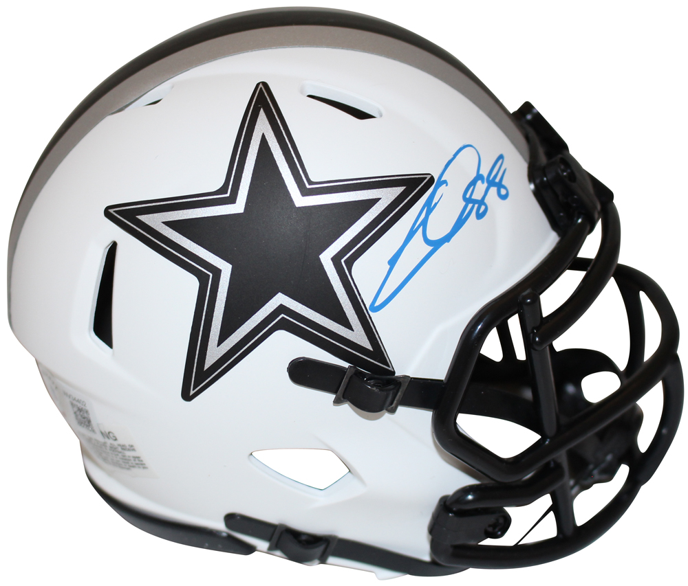 CeeDee Lamb Autographed Dallas Cowboys Lunar Mini Helmet Beckett