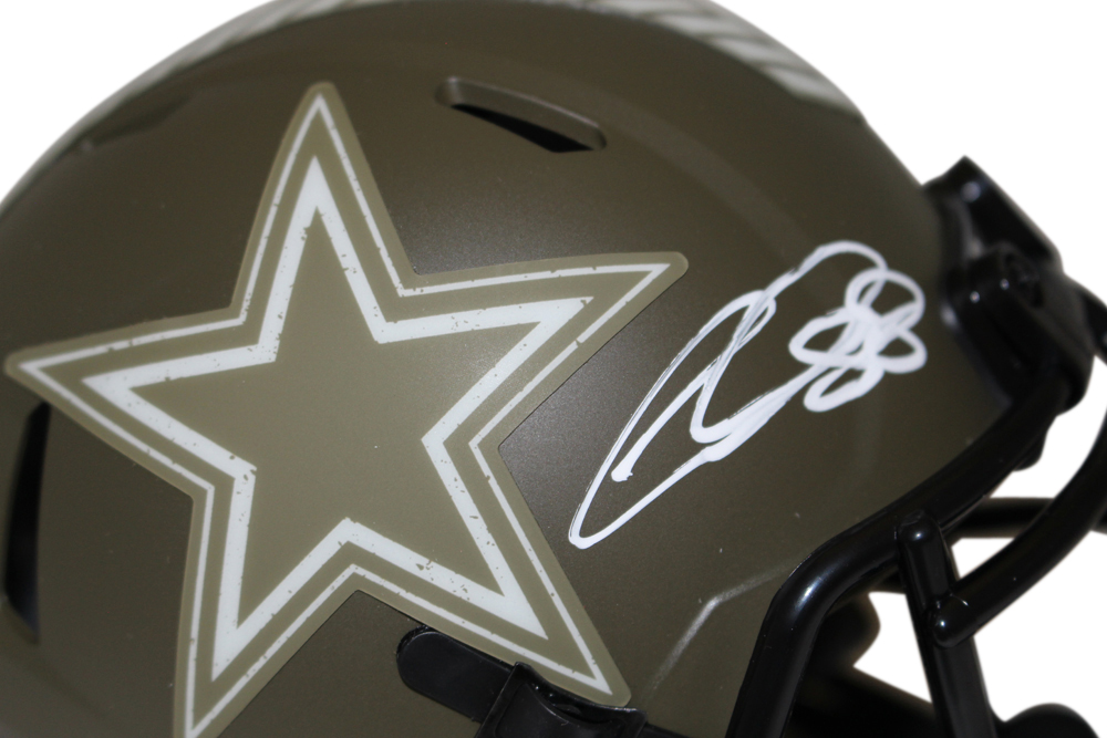 CeeDee Lamb Autographed Dallas Cowboys Salute Mini Helmet FAN