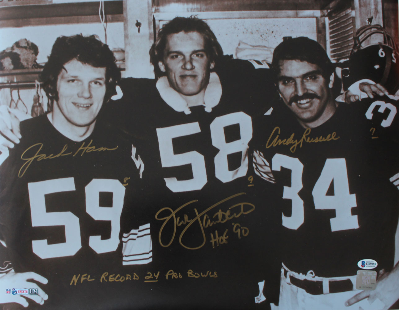 Jack Lambert Ham & Russell Signed Pittsburgh Steelers 16x20 Photo BAS 28385