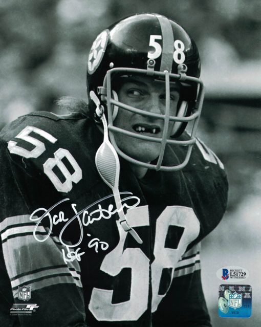 Jack Lambert Autographed/Signed Pittsburgh Steelers 8x10 Photo BAS 24212 PF