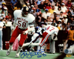 Jack Lambert Autographed Pittsburgh Steelers 8x10 Photo HOF BAS 45553