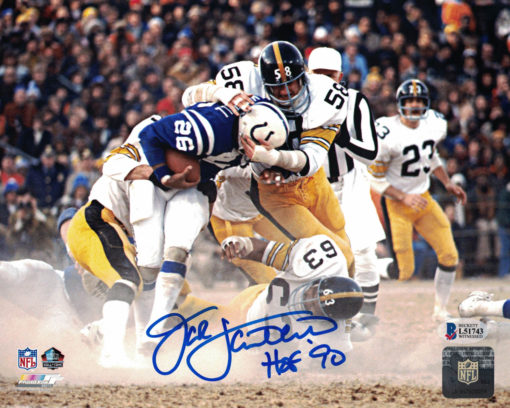 Jack Lambert Autographed/Signed Pittsburgh Steelers 8x10 Photo BAS 24213 PF