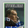 Jack Lambert Signed Steelers 1983 Topps Trading Card #363 HOF PSA Slab 32222