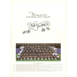 Jack Lambert Autographed Pittsburgh Steelers Christmas Card HOF Beckett 55134