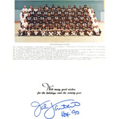 Jack Lambert Autographed Pittsburgh Steelers Christmas Card HOF Beckett 55136