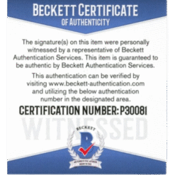 Jack Lambert Autographed Pittsburgh Steelers Christmas Card HOF Beckett 55136