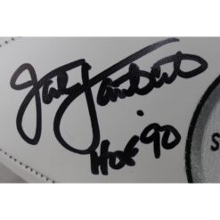 Jack Lambert Autographed Pittsburgh Steelers Logo Football HOF Beckett W 54079