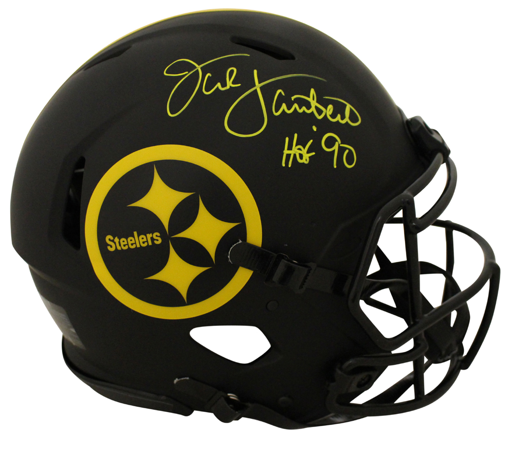 JSA Jack Lambert HOF Autographed Pittsburgh Steelers Full-Size Football Helmet 
