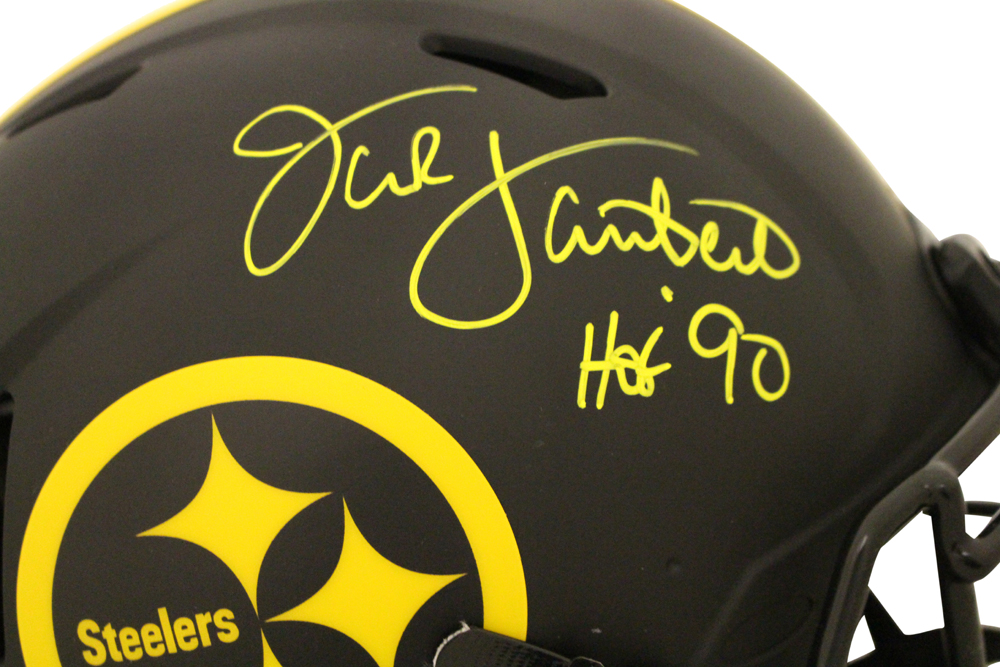 Jack Lambert Signed Pittsburgh Steelers Authentic Eclipse Helmet HOF JSA 28218