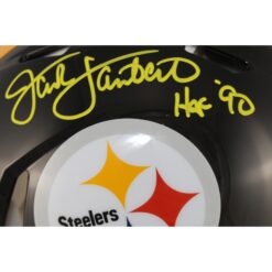 Jack Lambert Signed Pittsburgh Steelers Authentic TB Helmet HOF Beckett 54076